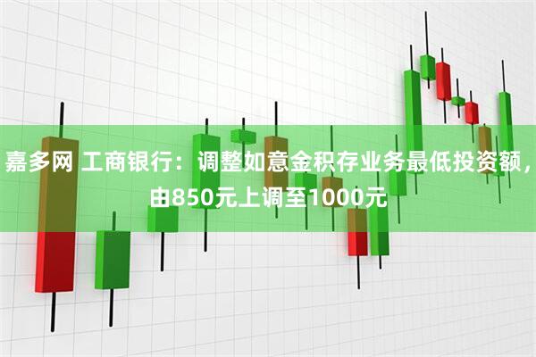 嘉多网 工商银行：调整如意金积存业务最低投资额，由850元上调至1000元